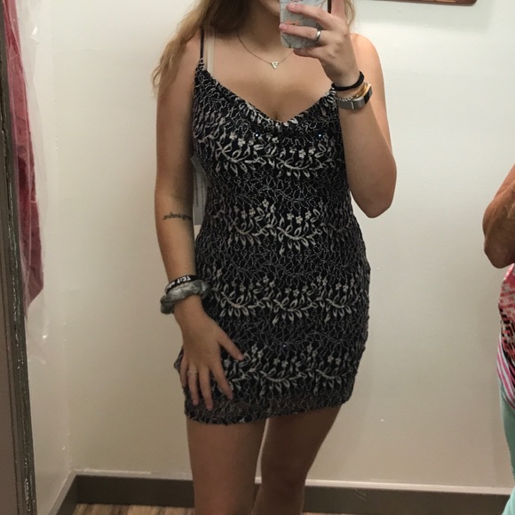 NWT Navy/Cream Hoco dress - Picture 2 of 8